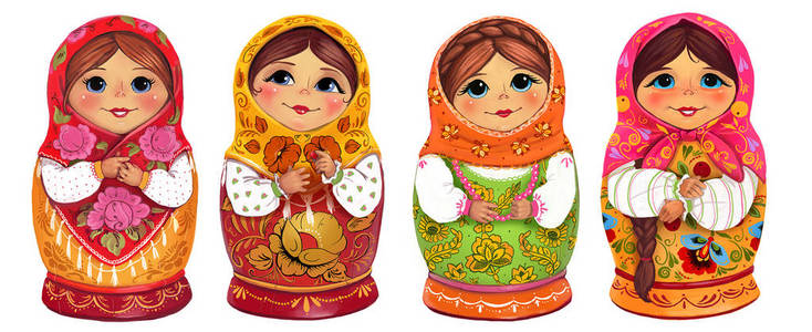 画俄罗斯套娃照片