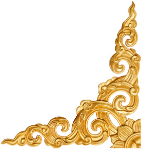 传统的泰式风格图案装饰白色背上孤立照片