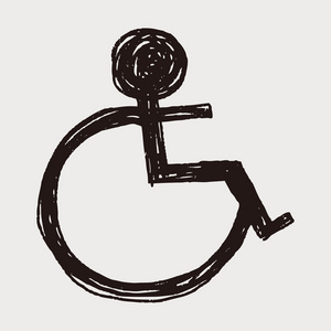轮椅标志涂鸦