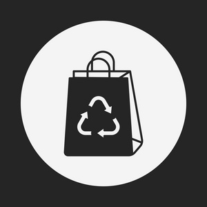 环保概念回收的购物袋图标图片