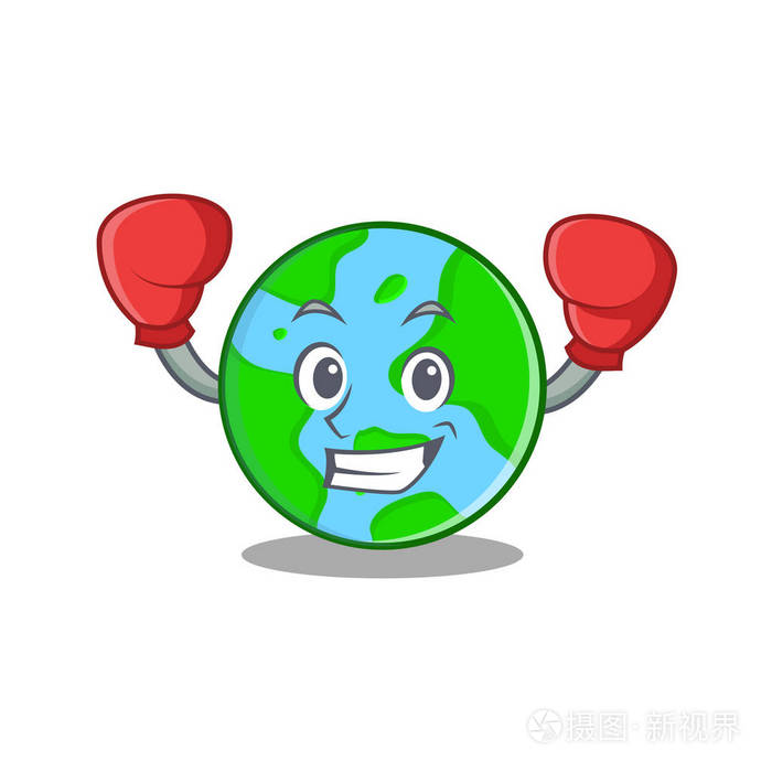 拳击世界环球人物卡通