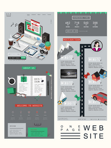 工作场所概念单页网站设计图片