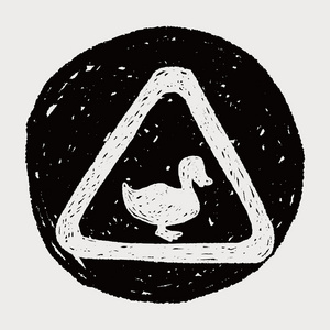 鸭标志涂鸦