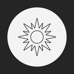 太阳阴影线图标图片
