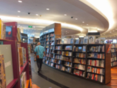模糊图像的一家书店