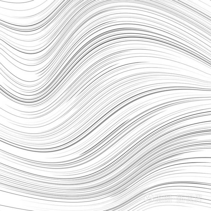 一个多元化的灰色扭曲线条对 whi 的抽象图案