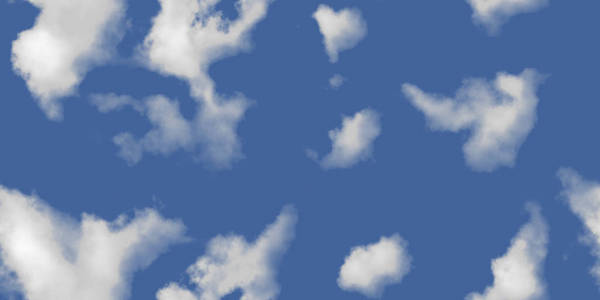 云彩在蓝天背景纹理。无缝过渡