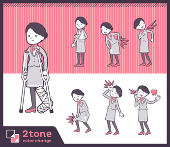 2tone 型机舱服务员 womenset 08