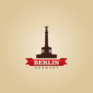 柏林德国城市符号矢量图