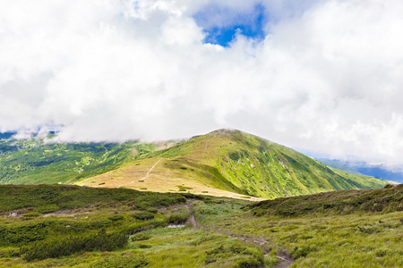 在喀尔巴阡黑山脊