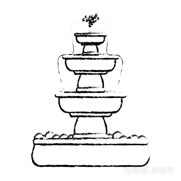 古典喷泉图标图像插画-正版商用图片0ch9rf-摄图新视界