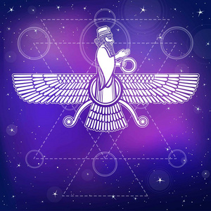 紫蓝色星空头像图片