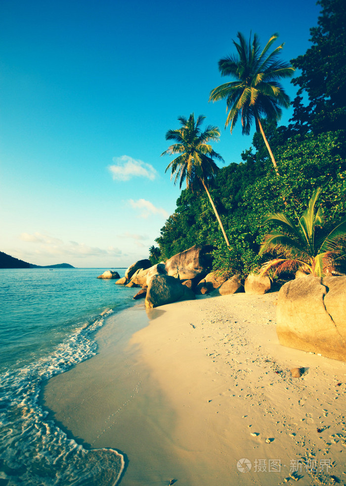 马来西亚海滩在夏天