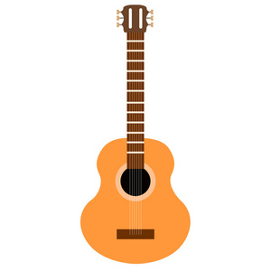 独立的吉他图标。乐器