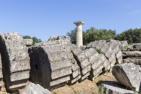 宙斯神庙，奥林匹亚遗址 Pel 古代遗址