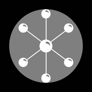 分子标志图。在黑 b 灰色圆圈中的白色图标