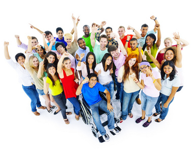 聚在一起年轻人多样性聚在一起照片