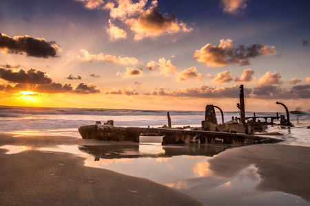 以色列海滩日落