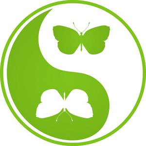 贤阳球蝴蝶阴和阳照片