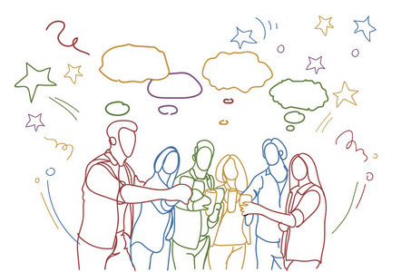 朋友举杯图片-朋友举杯素材-朋友举杯插画-摄图新视界