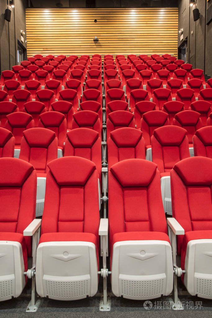 红色的电影院或剧院座椅