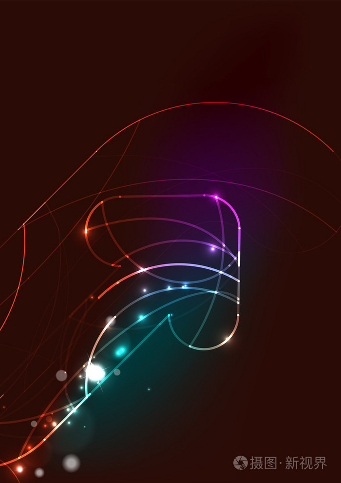 在黑暗的空间与星线