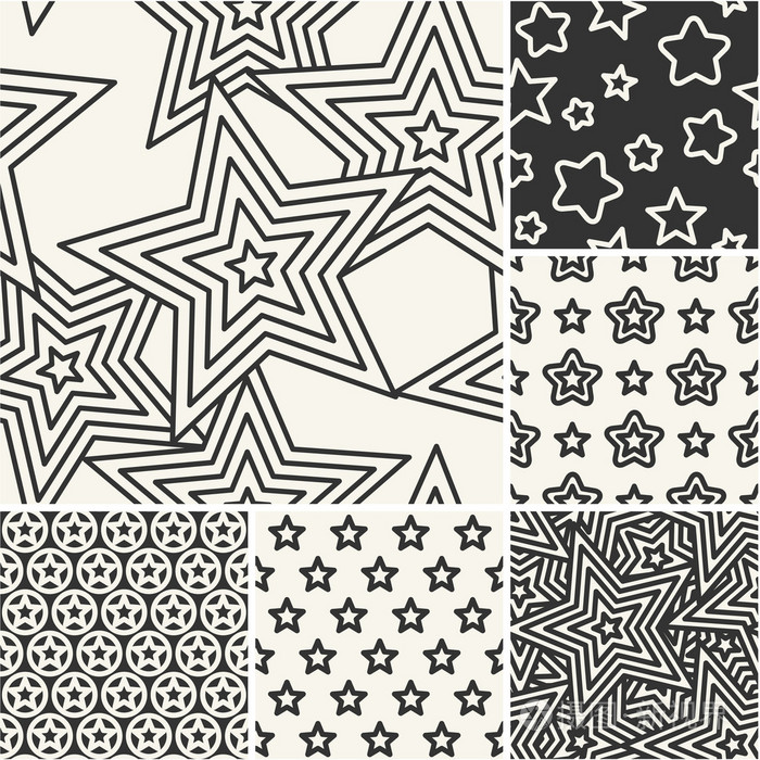 五角星的细线背景