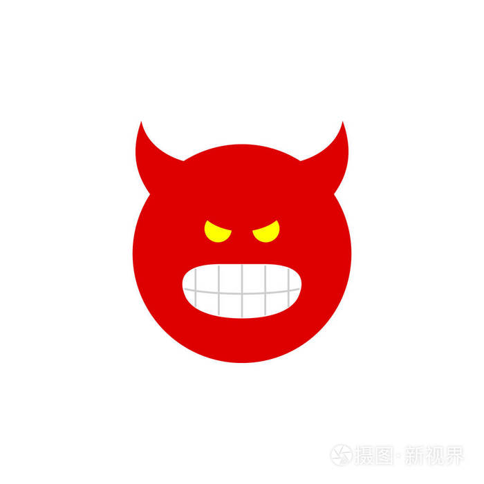孤立的生气平面图标.撅嘴的向量元素可用于撅着嘴,生气,微笑设计概念