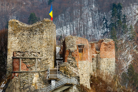 在 poienari，罗马尼亚的德古拉的堡垒