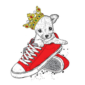 马犬插画-马犬手绘-马犬卡通图-摄图新视界