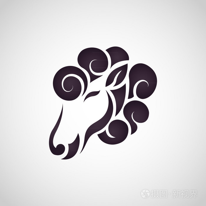 羊标志矢量