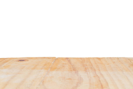 孤立在白色背景上的木桌顶面图片