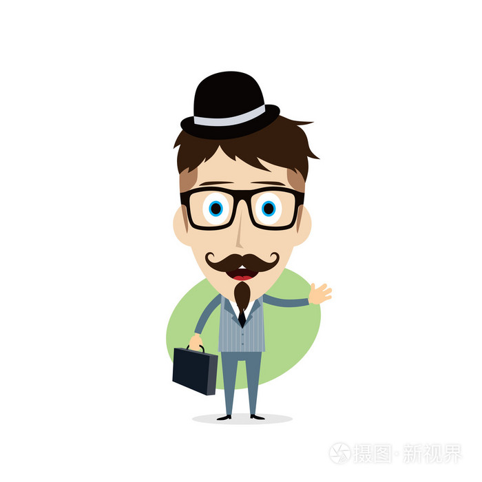 商人演示文稿卡通