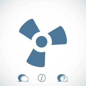 海洋气流螺旋桨图标的设计照片