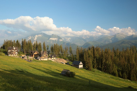 乡村景观在上塔特拉山