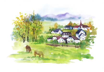 农村的村庄图片