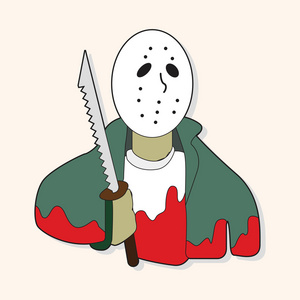 小偷主题元素面具杀手主题元素照片