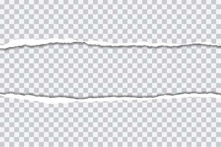 框架的影子矢量现实例证的撕碎的纸片和透明背景上的影子照片