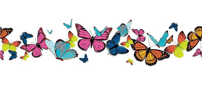 打印颜色鲜艳的蝴蝶图片