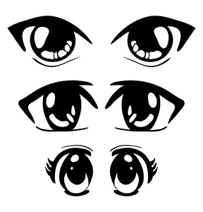 漫画的眼睛矢量符号图标设计.美丽的插图 iso照片