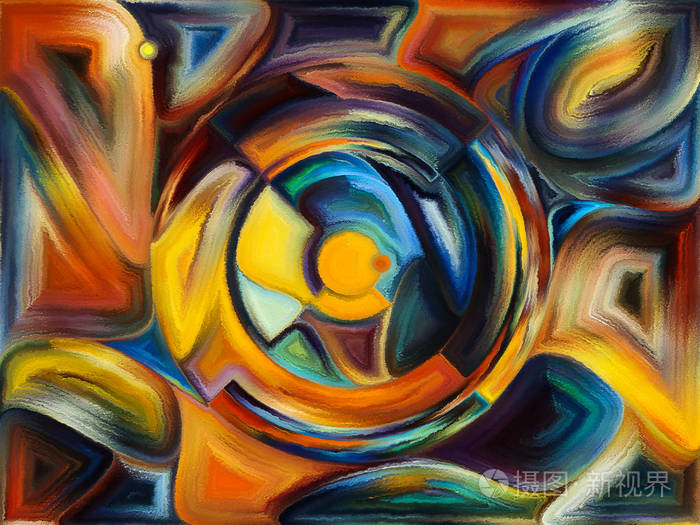 彩绘玻璃抽象图案