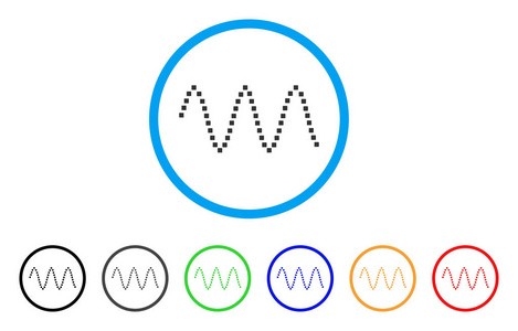 正弦波示波器正弦波圆形图标照片