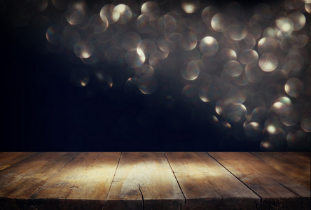 木板和暗景背景.准备产品显示照片