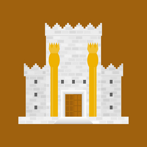 所罗门王的庙宇与铜柱名叫波阿斯和雅斤照片