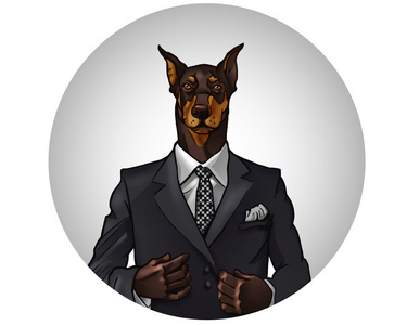 牧羊犬杜宾图片-牧羊犬杜宾素材-牧羊犬杜宾插画-摄图新视界