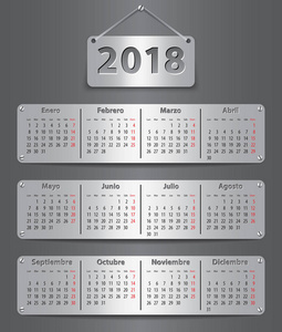 2018 西班牙日历