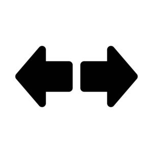 相反的箭头图标照片