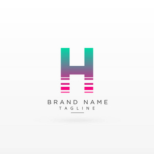 字母 H 标志类型概念设计