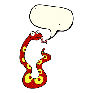 卡通蛇与语音泡沫