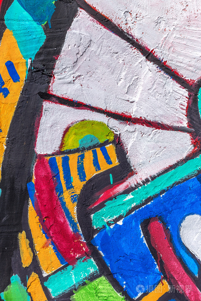 美丽的街头艺术涂鸦抽象创意绘图时尚
